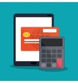 tablet of payment online design vector image