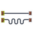 concept of short straight path and long vector image vector image