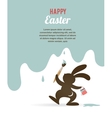 easter card with bunny vector image
