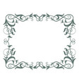 filigree frame retro baroque border decorative vector image vector image