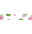 horizontal banner with a purple orchid vector image