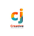 initial letter rounded design logo - elements vector image