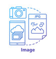 image blue concept icon visual information idea vector image
