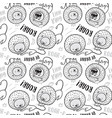 seamless pattern of lions in cartoon style ideal vector image vector image
