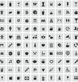 100 cafe icons vector image vector image