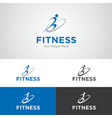 Fitness and sports logo Royalty Free Vector Image