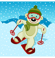 polar bear skier vector image