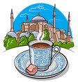 traditional turkish coffee vector image