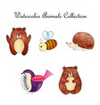 watercolor cartoon collection vector image