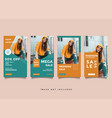 fashion instragram story media post design vector image