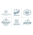 set of travel tourism and holiday elements icons vector image