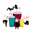 coffee energy active bussinesspeople vector image vector image