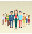 set of business people vector image