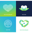 set of logo design templates and badges vector image