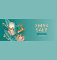 christmas and new year sale banner vector image vector image