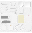 paper label and blank note isolated vector image