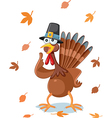 thanksgiving turkey funny cartoon vector image vector image