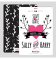 wedding romantic floral save the date invitation vector image vector image