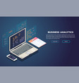 business analytics and development banner vector image