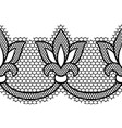 lace floral pattern seamless border with flowers vector image