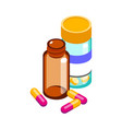 medication isometric icon vector image vector image