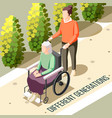 different generations isometric background vector image vector image