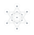 metatrons cube sacred geometry vector image