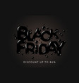 black friday sale banner poster logo on vector image vector image