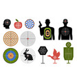 shooting targets different shapes for targeted vector image vector image