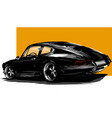 european classic sports car silhouettes vector image