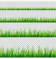 grass seamless field pattern isolated on white vector image vector image
