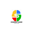 initial letter s brain logo icon design template vector image