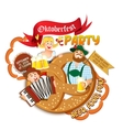 oktoberfest party flyer vector image
