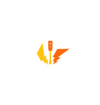 screwdriver and lightning yellow icon electricity vector image