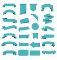 tag and ribbon isolated white background vector image vector image