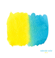 yellow blue watercolor stain vector image