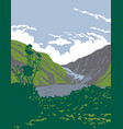 franz josef glacier in westland tai poutini vector image vector image