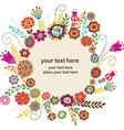 greeting card with flowers vector image