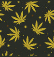 seamless pattern with cannabis leaves and stars vector image vector image