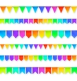 vivid colors rainbow flags garlands set isolated vector image vector image
