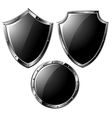 black steel shields vector image