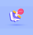 modern 3d of support concept vector image