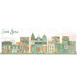 abstract san jose skyline with color buildings vector image