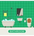 flat of bathroom vector image