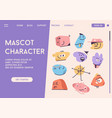 landing page of mascot character concept vector image vector image