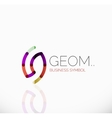 logo linear abstract geometric icon vector image