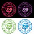 100 true love stamp vector image