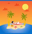 hot tours travel vacation to tropical sea vector image vector image