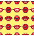 bright lips patch seamless pattern vector image vector image