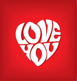 declaration of love in the form heart vector image